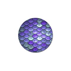 Blue Purple Mermaid Scale Golf Ball Marker (4 Pack) by snowwhitegirl