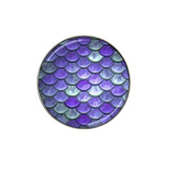 Blue Purple Mermaid Scale Hat Clip Ball Marker by snowwhitegirl