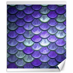 Blue Purple Mermaid Scale Canvas 8  X 10  by snowwhitegirl