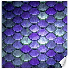 Blue Purple Mermaid Scale Canvas 12  X 12   by snowwhitegirl