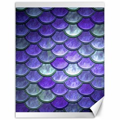 Blue Purple Mermaid Scale Canvas 12  X 16   by snowwhitegirl