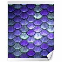 Blue Purple Mermaid Scale Canvas 18  X 24   by snowwhitegirl