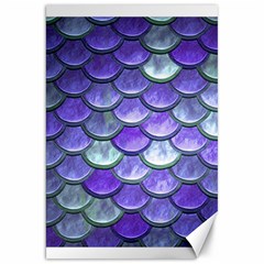 Blue Purple Mermaid Scale Canvas 20  X 30   by snowwhitegirl