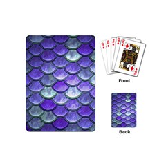 Blue Purple Mermaid Scale Playing Cards (mini)  by snowwhitegirl