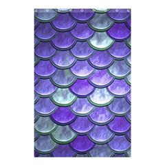 Blue Purple Mermaid Scale Shower Curtain 48  X 72  (small)  by snowwhitegirl