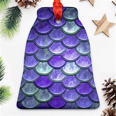 Blue Purple Mermaid Scale Ornament (bell) by snowwhitegirl