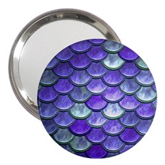 Blue Purple Mermaid Scale 3  Handbag Mirrors by snowwhitegirl