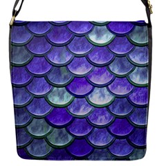 Blue Purple Mermaid Scale Flap Closure Messenger Bag (s) by snowwhitegirl