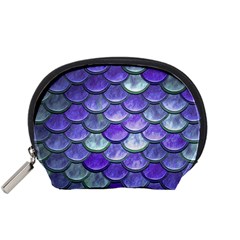 Blue Purple Mermaid Scale Accessory Pouch (small) by snowwhitegirl