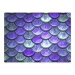 Blue Purple Mermaid Scale Double Sided Flano Blanket (Mini)  35 x27  Blanket Front