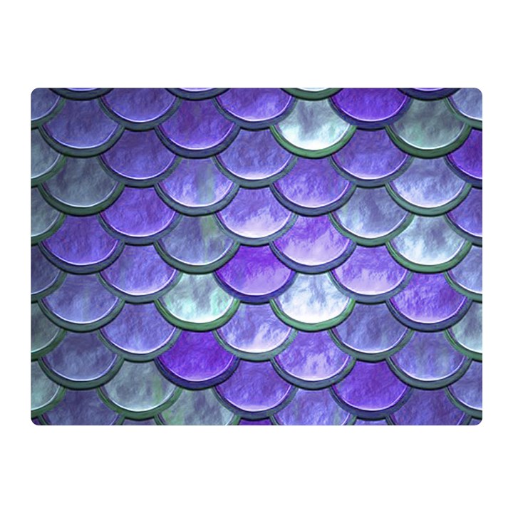 Blue Purple Mermaid Scale Double Sided Flano Blanket (Mini) 