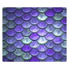 Blue Purple Mermaid Scale Double Sided Flano Blanket (small)  by snowwhitegirl