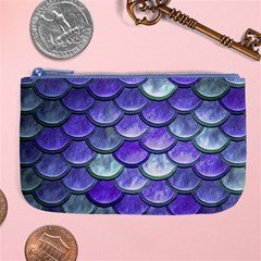 Blue Purple Mermaid Scale Large Coin Purse by snowwhitegirl