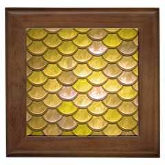 Yellow  Mermaid Scale Framed Tiles by snowwhitegirl