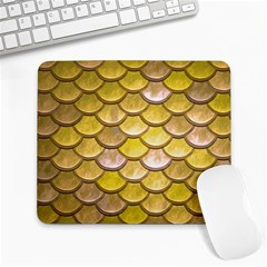 Yellow  Mermaid Scale Large Mousepads by snowwhitegirl