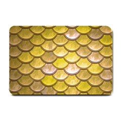 Yellow  Mermaid Scale Small Doormat  by snowwhitegirl