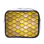 Yellow  Mermaid Scale Mini Toiletries Bag (One Side) Front