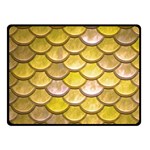 Yellow  Mermaid Scale Fleece Blanket (Small) 50 x40  Blanket Front