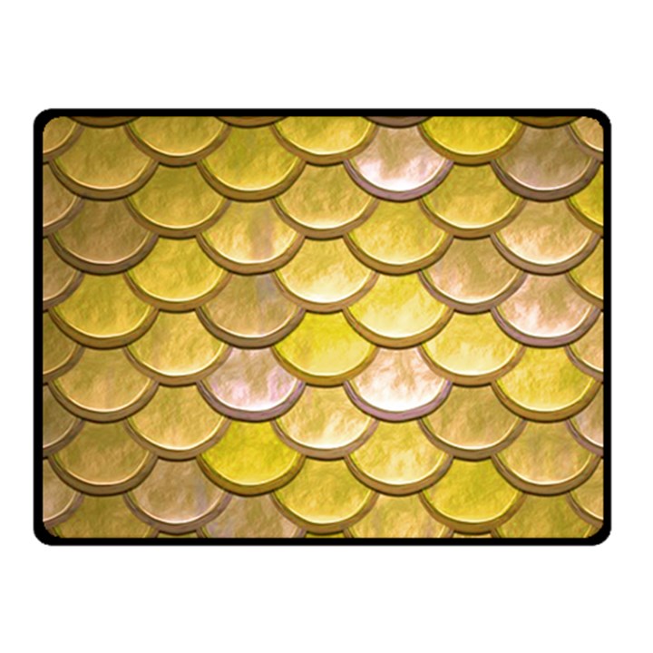 Yellow  Mermaid Scale Fleece Blanket (Small)