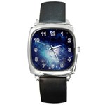 Nebula Blue Square Metal Watch Front