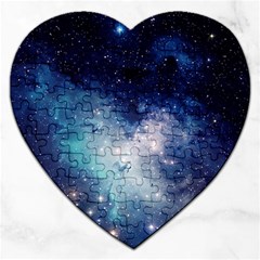 Nebula Blue Jigsaw Puzzle (heart)