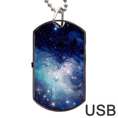 Nebula Blue Dog Tag Usb Flash (two Sides) by snowwhitegirl