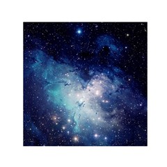 Nebula Blue Small Satin Scarf (square) by snowwhitegirl