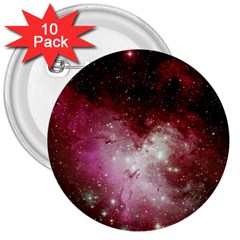 Nebula Red 3  Buttons (10 Pack) 