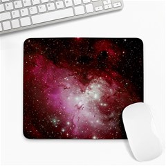 Nebula Red Large Mousepads by snowwhitegirl