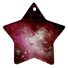 Nebula Red Star Ornament (two Sides) by snowwhitegirl