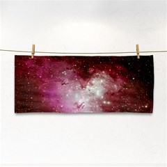 Nebula Red Hand Towel by snowwhitegirl