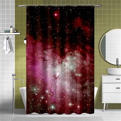 Nebula Red Shower Curtain 48  X 72  (small)  by snowwhitegirl