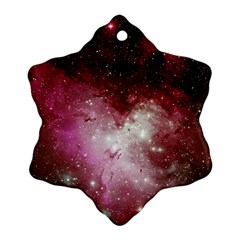 Nebula Red Ornament (snowflake) by snowwhitegirl