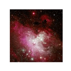 Nebula Red Small Satin Scarf (square) by snowwhitegirl