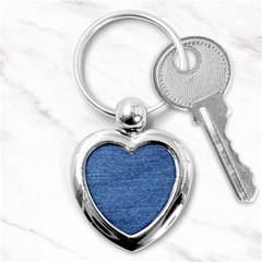 Blue Denim Key Chains (heart)  by snowwhitegirl