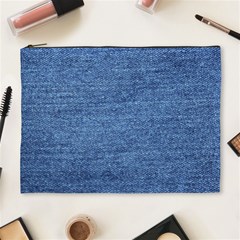 Blue Denim Cosmetic Bag (xl) by snowwhitegirl