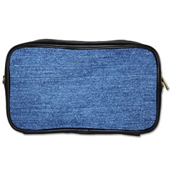 Blue Denim Toiletries Bag (two Sides) by snowwhitegirl