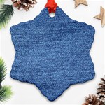 Blue Denim Ornament (Snowflake) Front