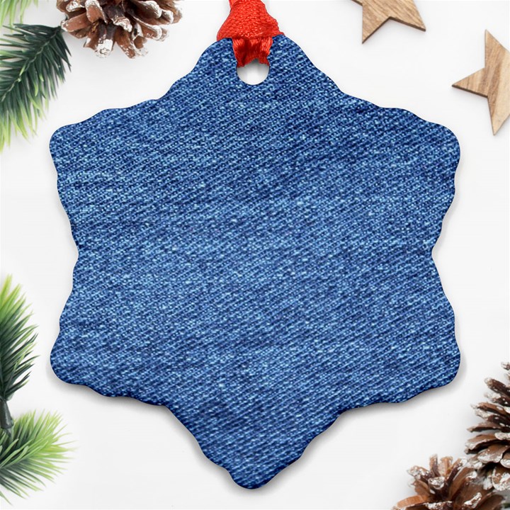 Blue Denim Ornament (Snowflake)