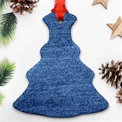 Blue Denim Christmas Tree Ornament (two Sides) by snowwhitegirl