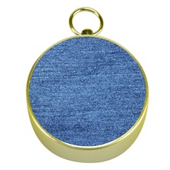 Blue Denim Gold Compasses