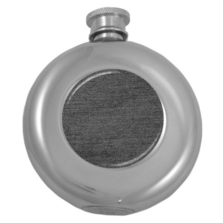 Black Denim Round Hip Flask (5 oz)