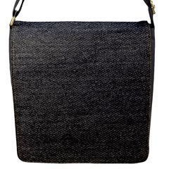 Black Denim Flap Closure Messenger Bag (s) by snowwhitegirl