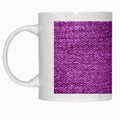 Purple Denim White Mugs