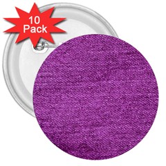 Purple Denim 3  Buttons (10 Pack)  by snowwhitegirl