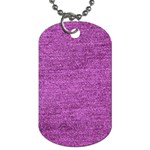 Purple Denim Dog Tag (One Side) Front