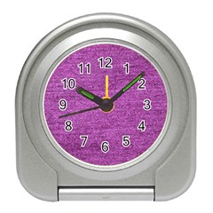 Purple Denim Travel Alarm Clock