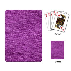 Purple Denim Playing Card by snowwhitegirl