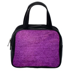 Purple Denim Classic Handbag (one Side) by snowwhitegirl