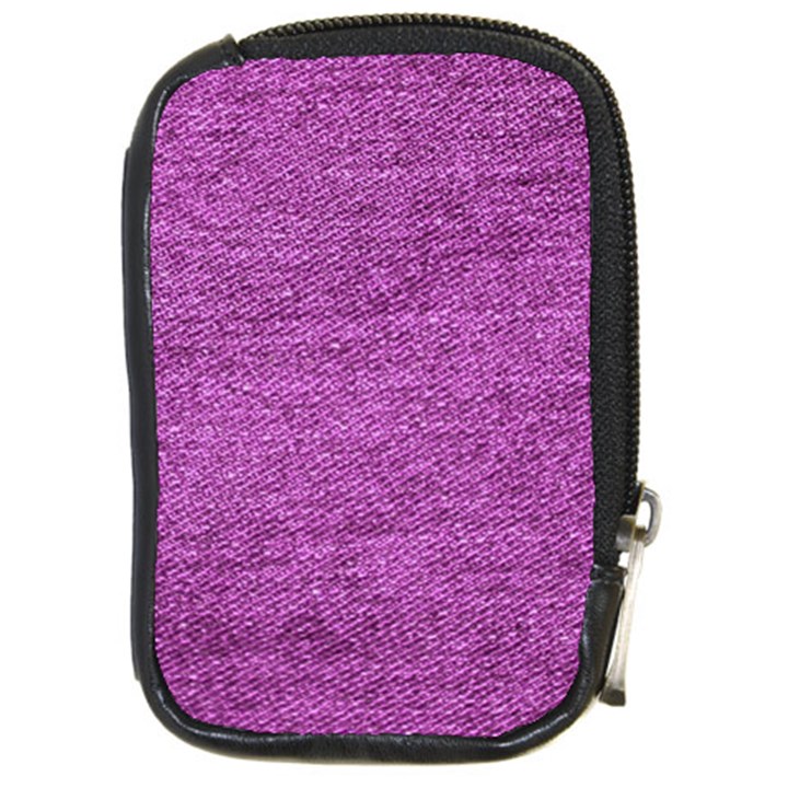 Purple Denim Compact Camera Leather Case